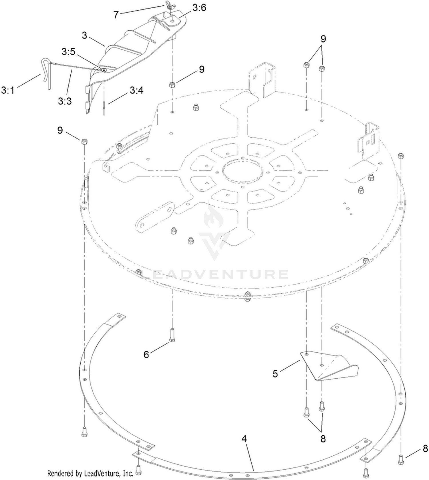 32 Inch Deck Baffle Assembly