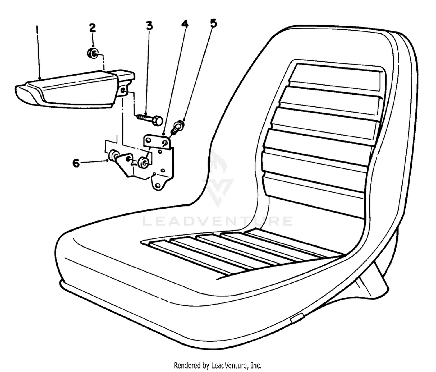 Armrest Assembly Model No. 30707 (optional)