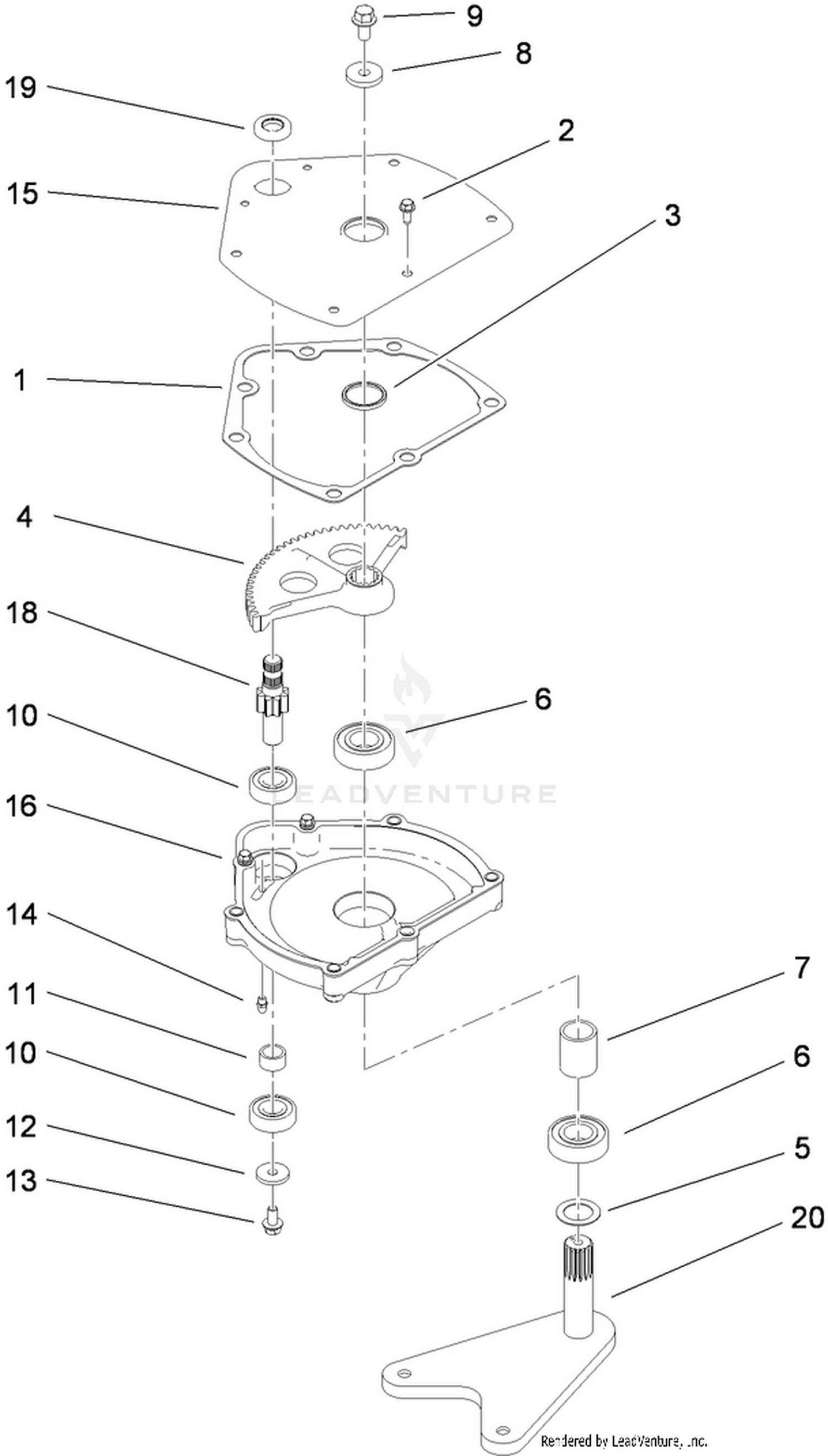 Steering Box Assembly No. 112-3130