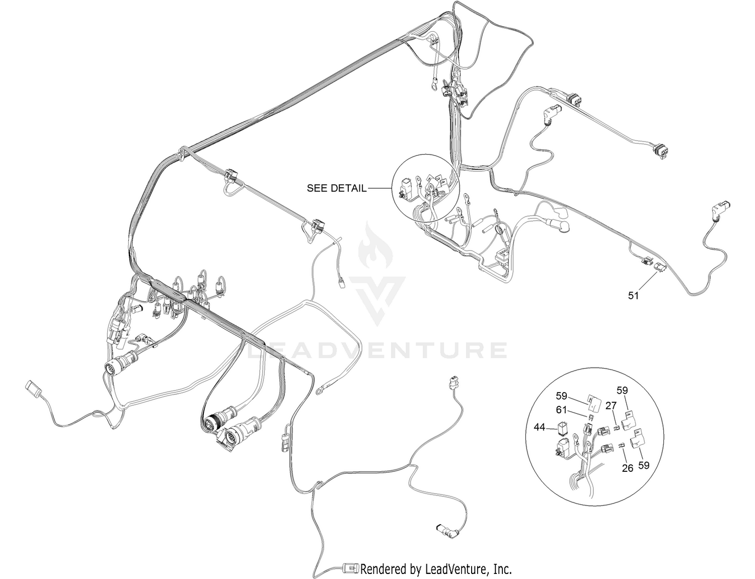 Rear Wire Harness Assembly No. 122-1639