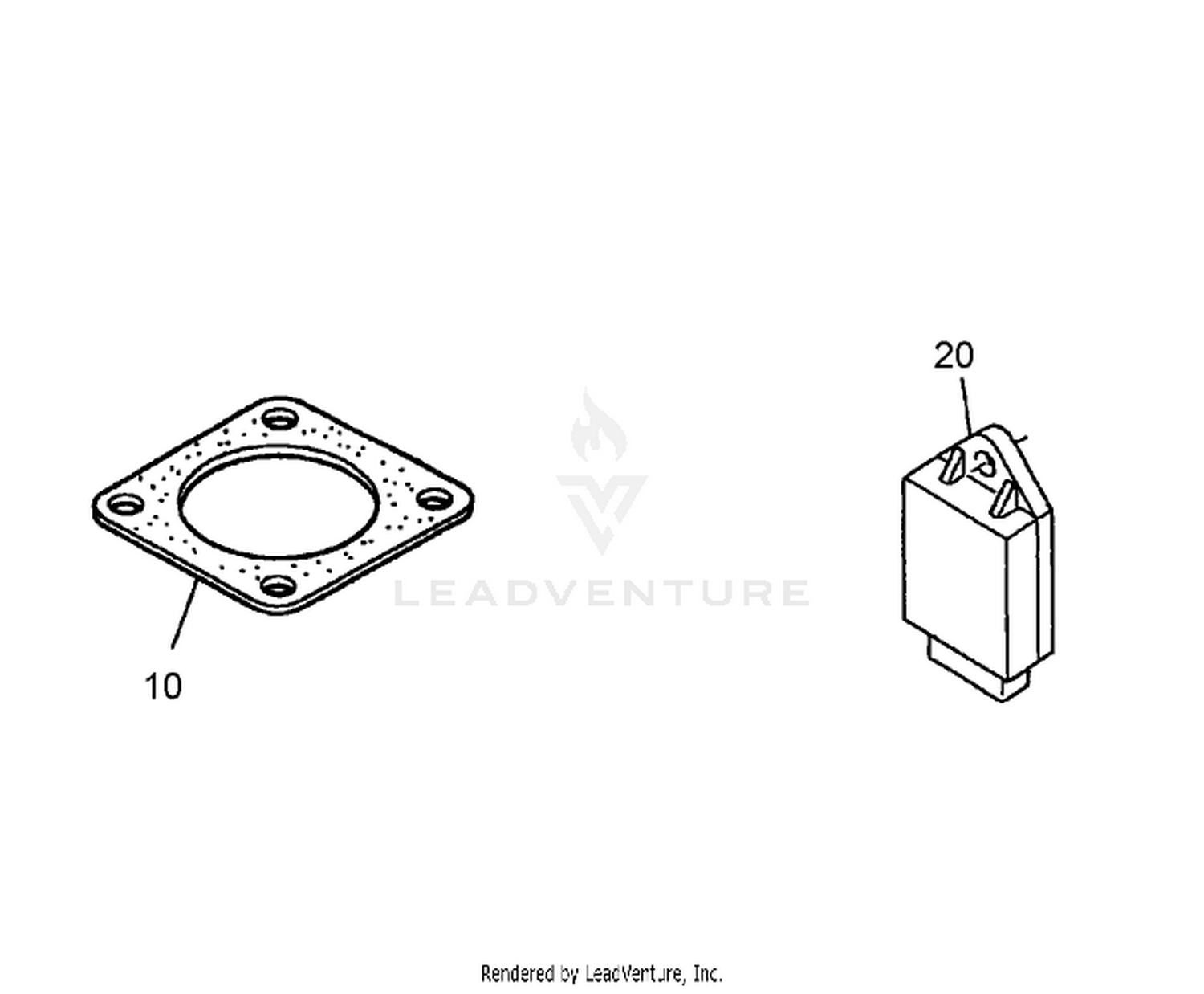 Muffler Gasket and Glow Controller Assembly