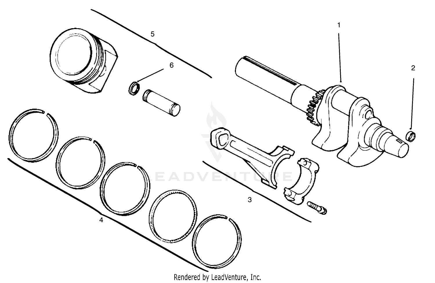 Crankshaft, Piston And Rings