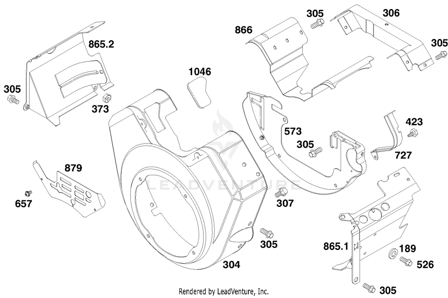 Engine Briggs  Stratton Model 303447-0480-01 6