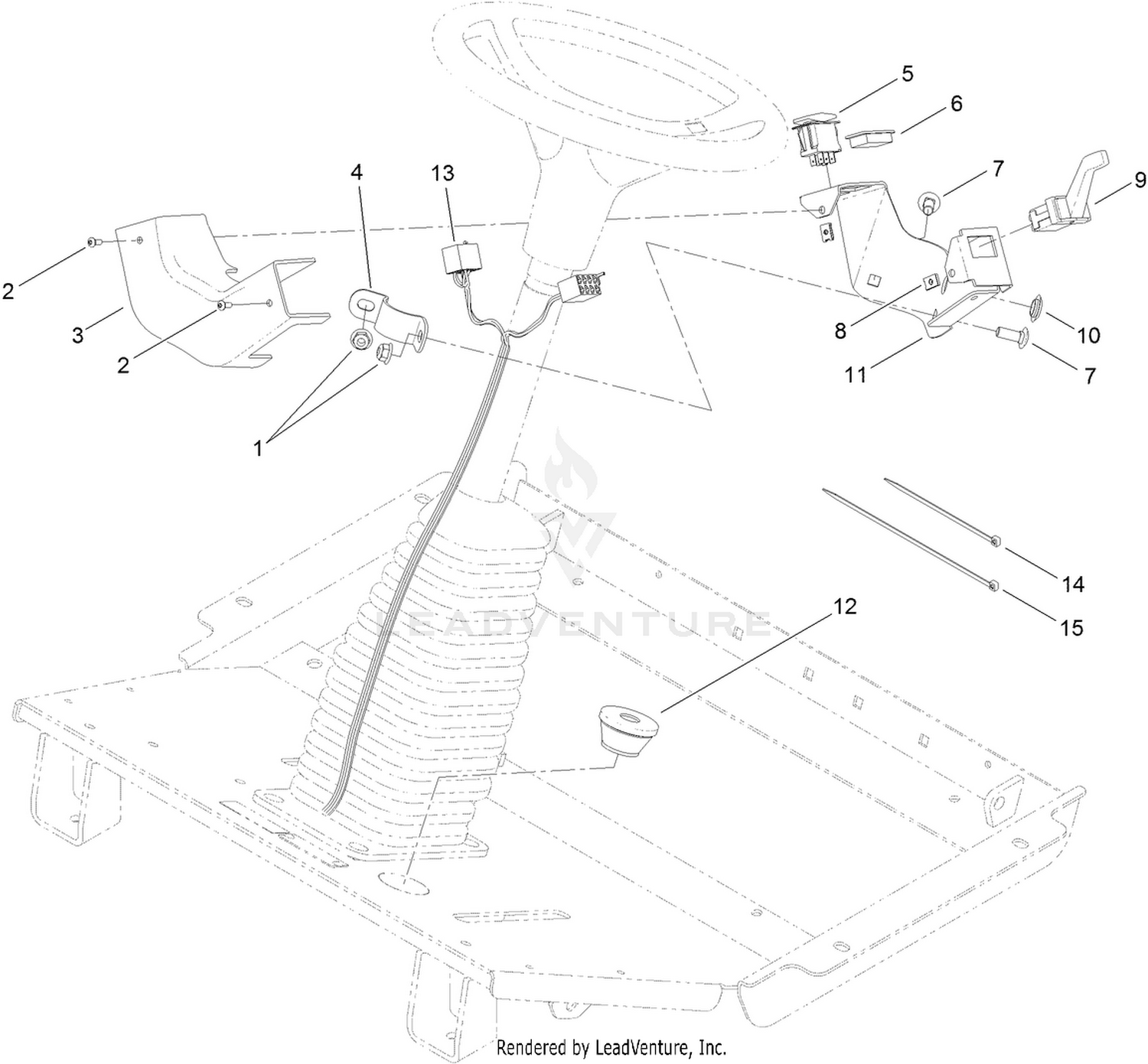 Steering Column Cover and Switch Assembly
