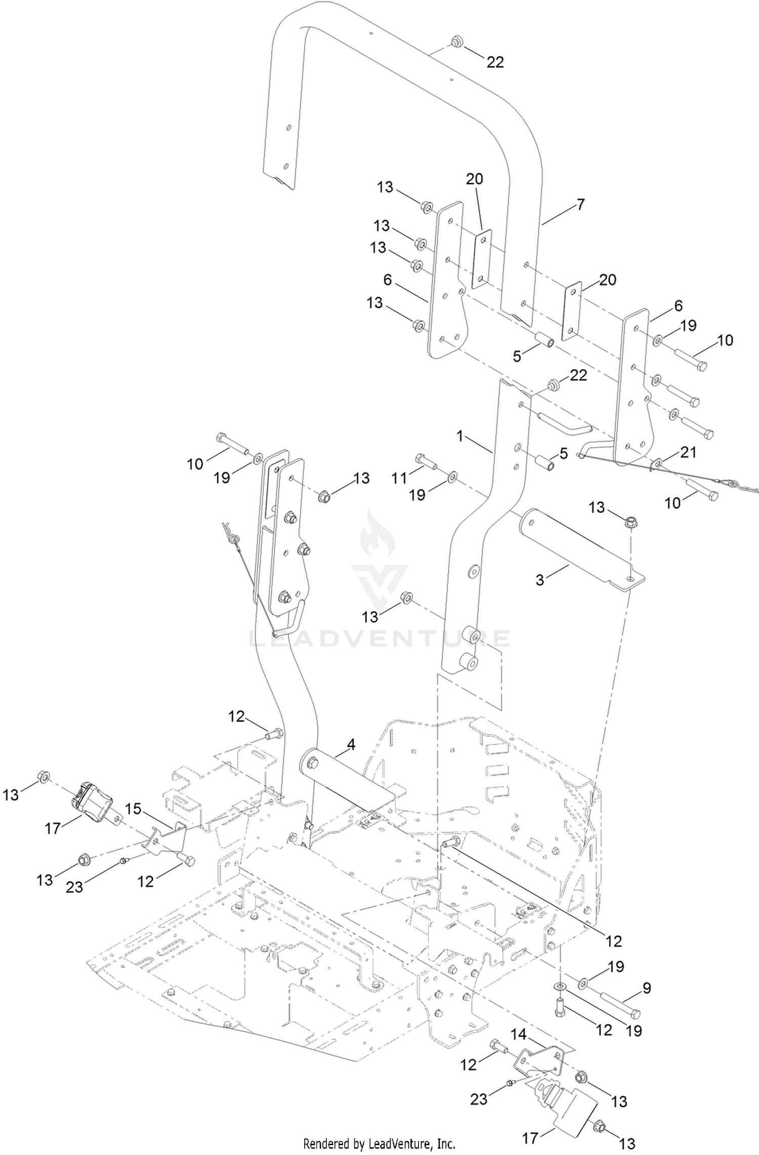 Roll-Over Protection System Assembly  No. 136-7495