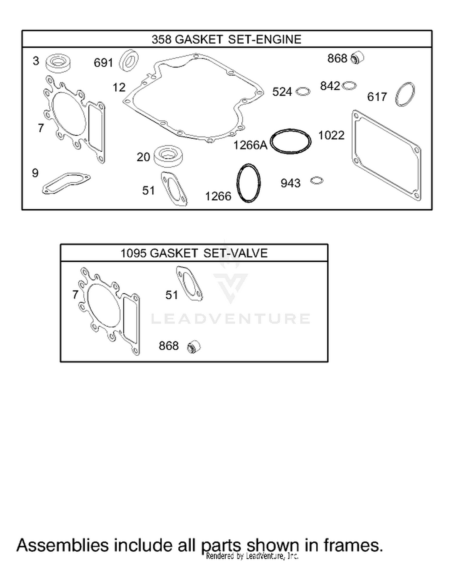 Gasket Assembly Briggs and Stratton Model 31F777-0123-E1