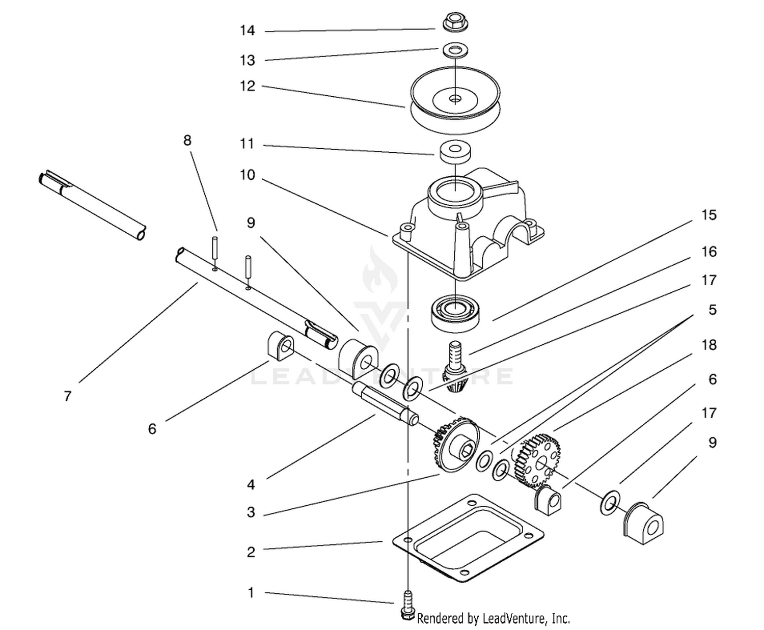Gear Case Assembly #71-9600