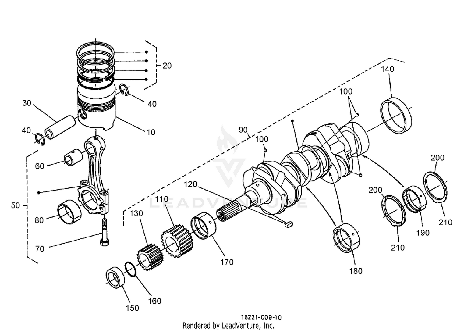 Piston and Crankshaft Assembly