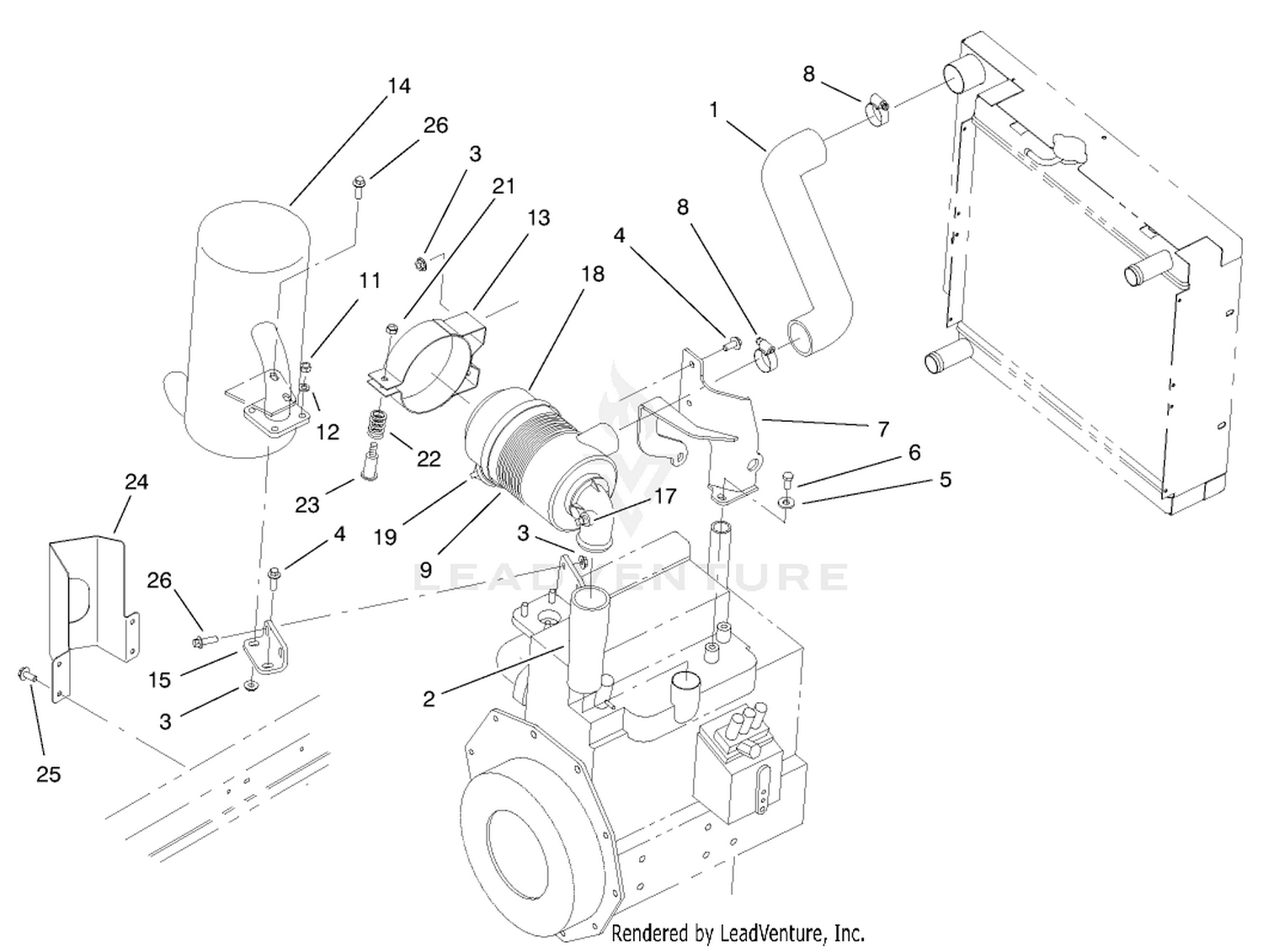 Muffler and Air Cleaner Assembly
