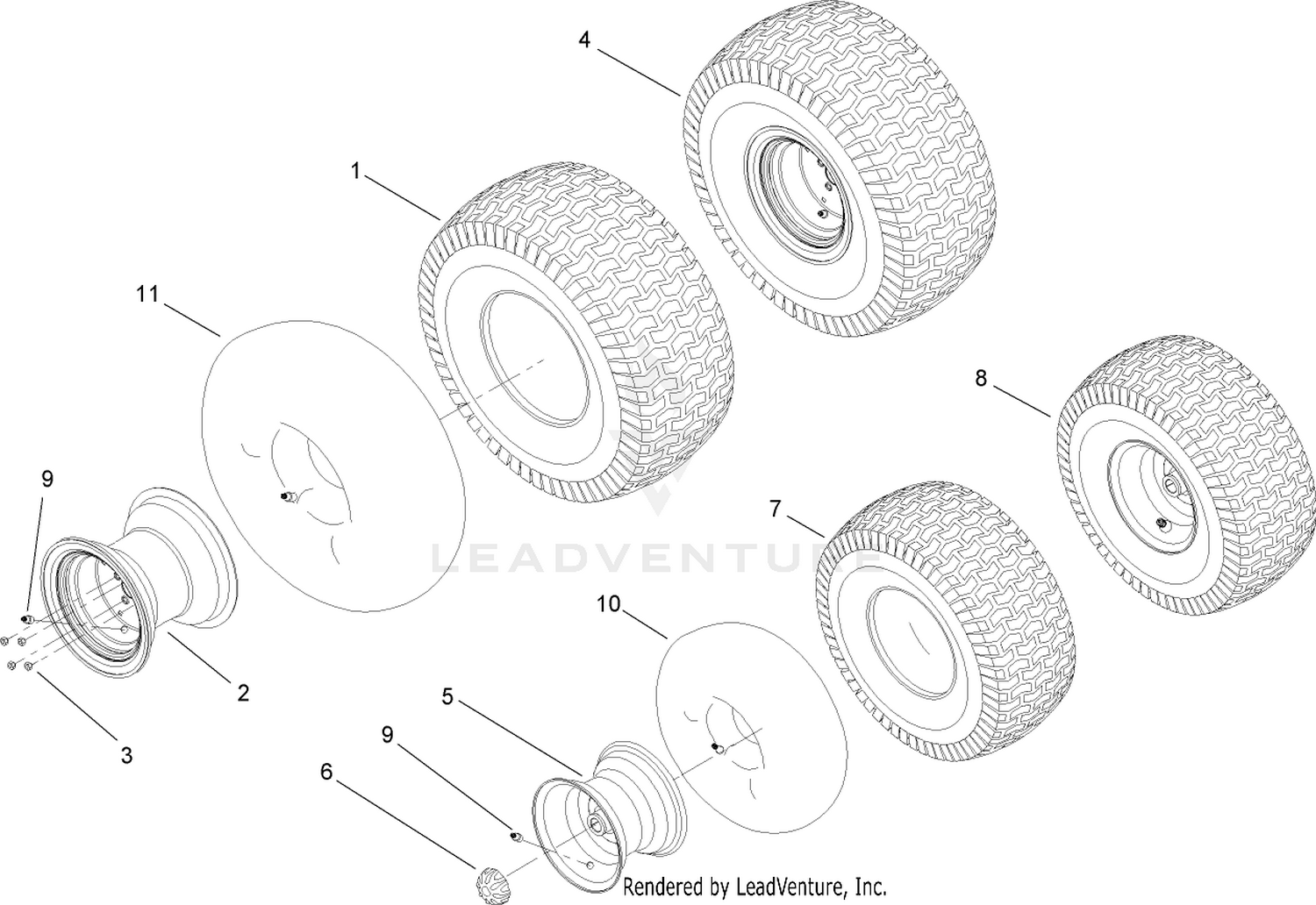 Front and Rear Wheel Assembly