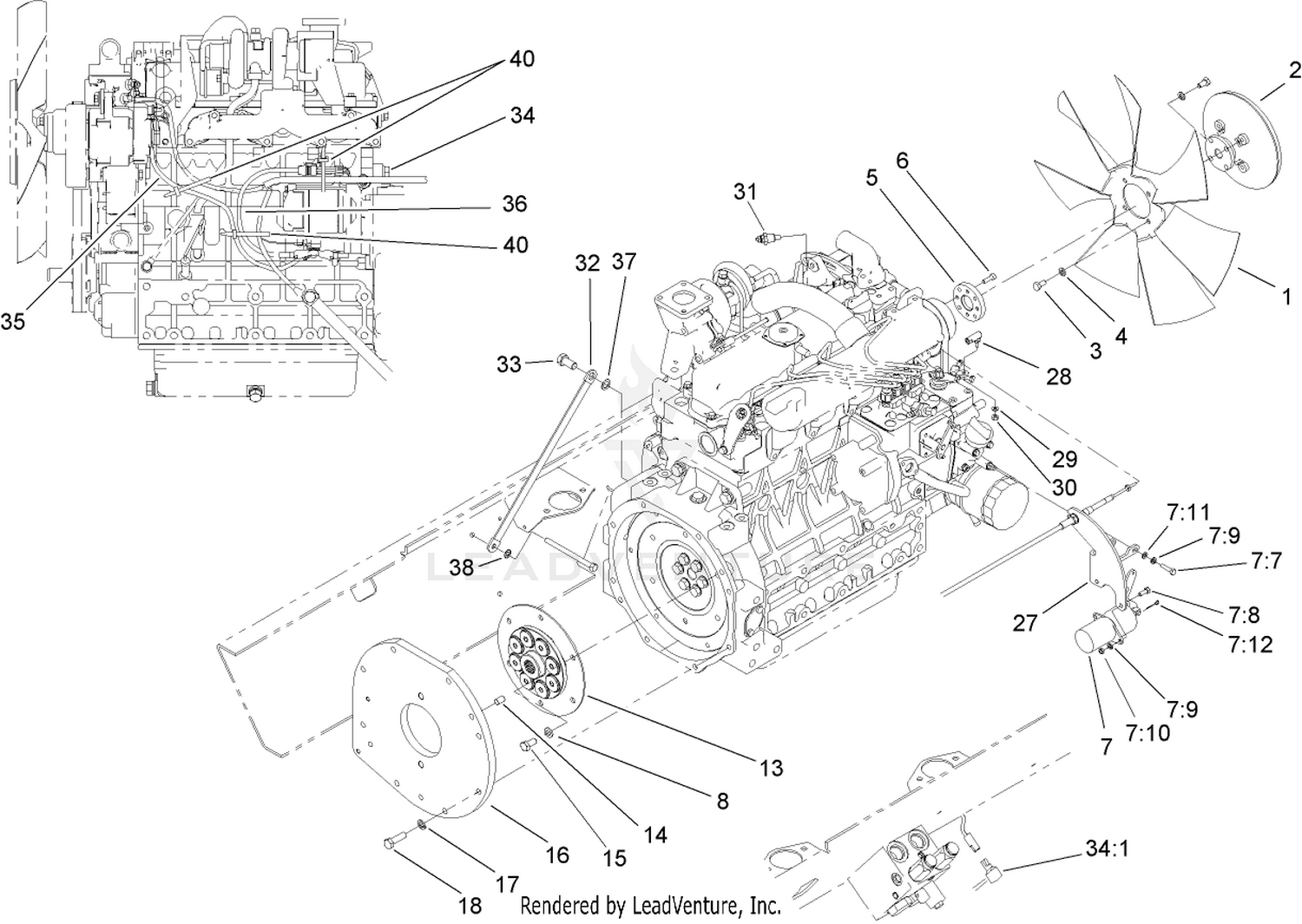 Fan Drive and Flywheel Assembly