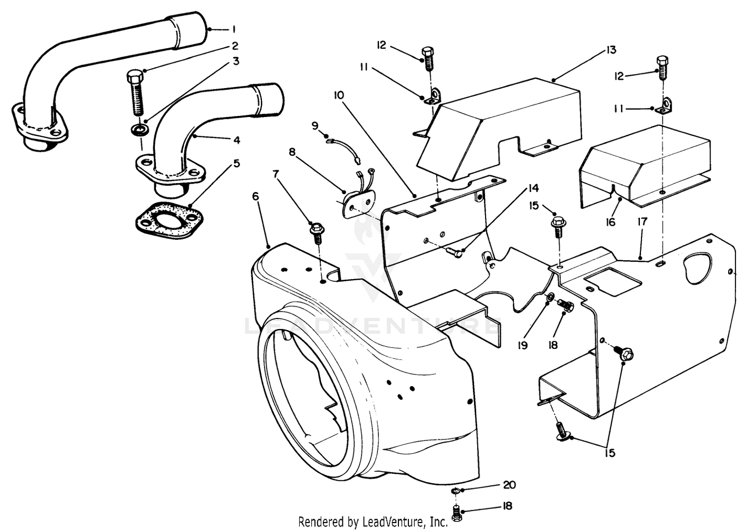 Engine, Onan Model No. B48g-Ga020 Type No. 4051c Engine Air Housing