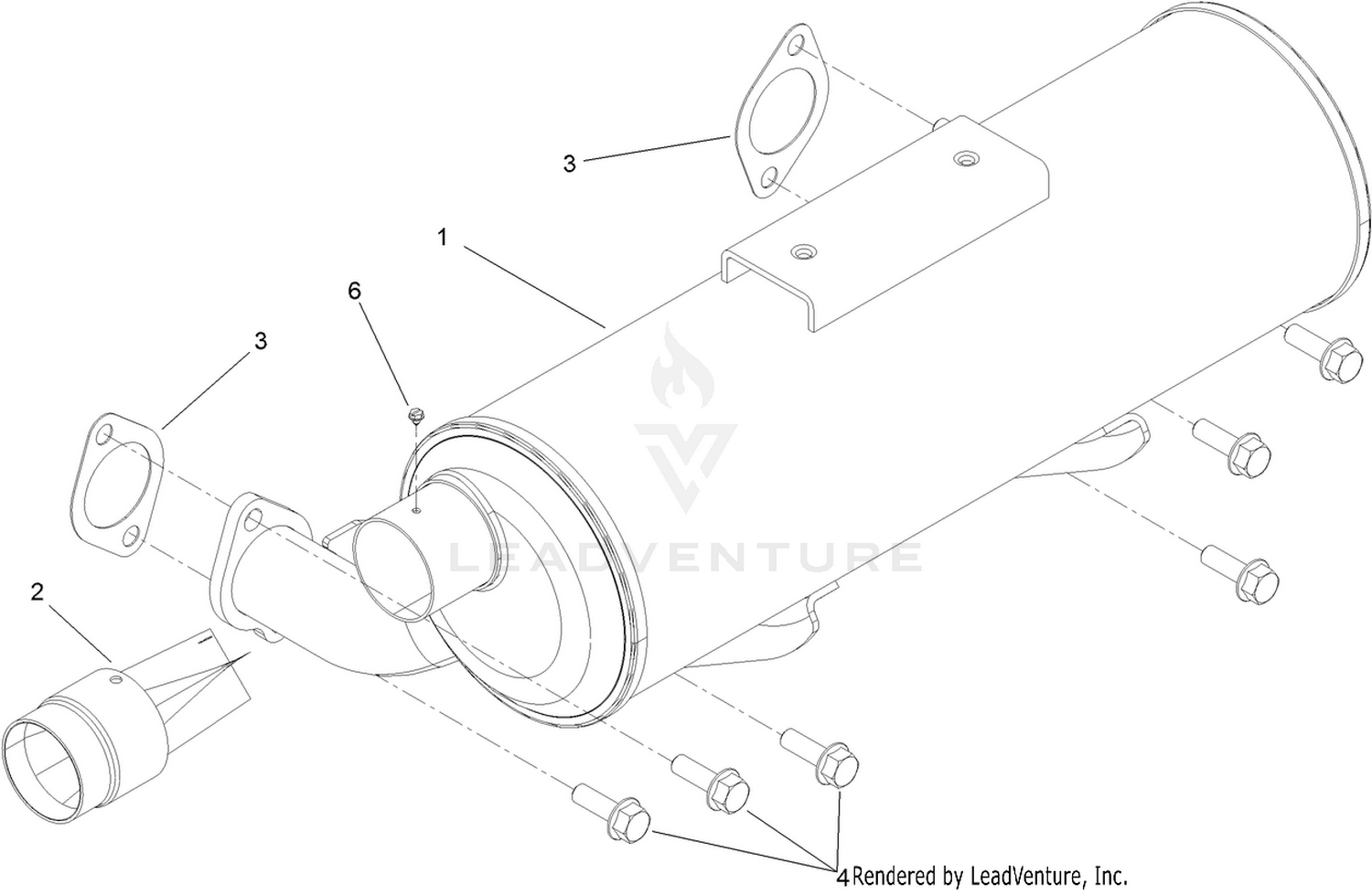 Muffler Assembly No. 115-2923