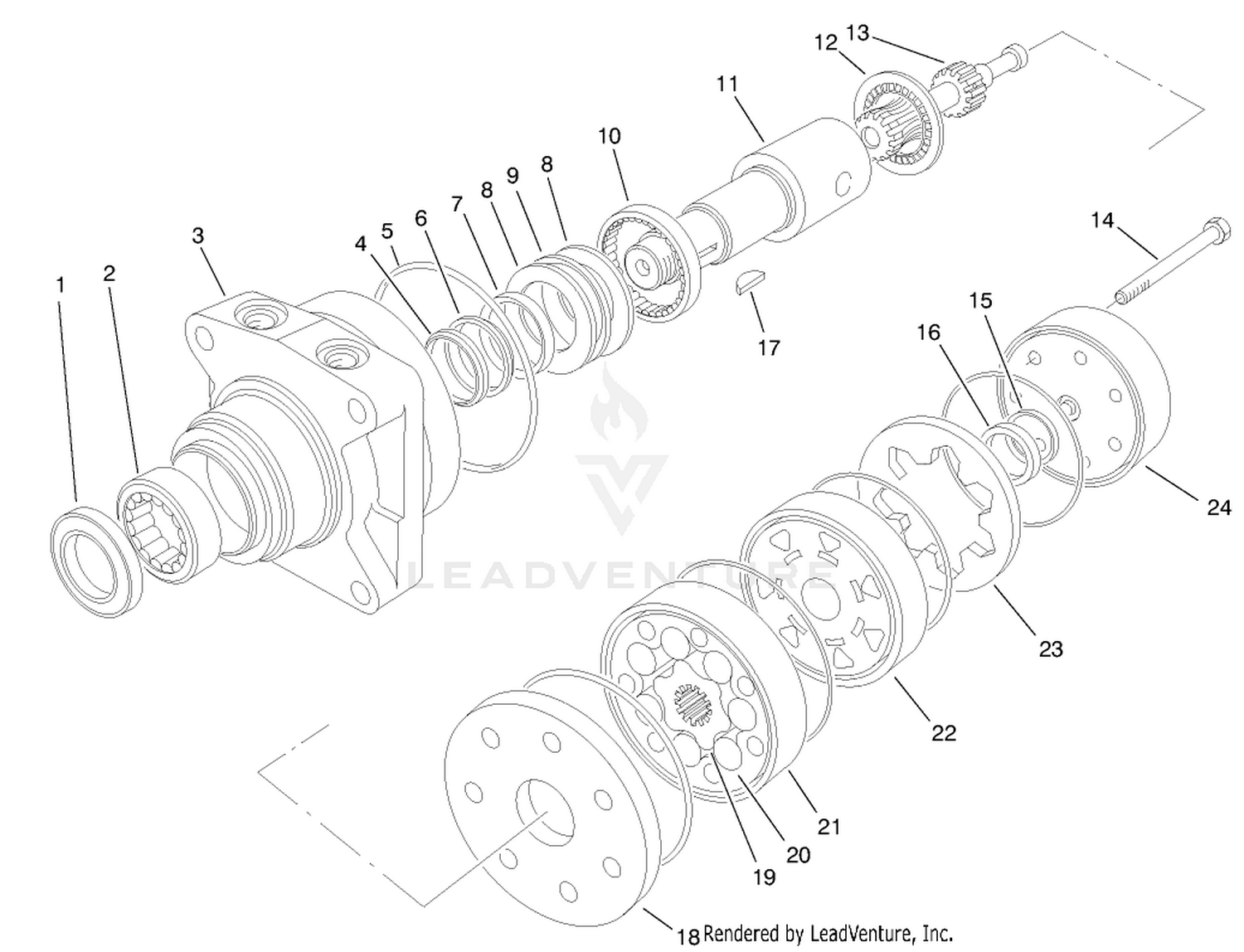 Hydraulic Motor Assembly No. 75-9990