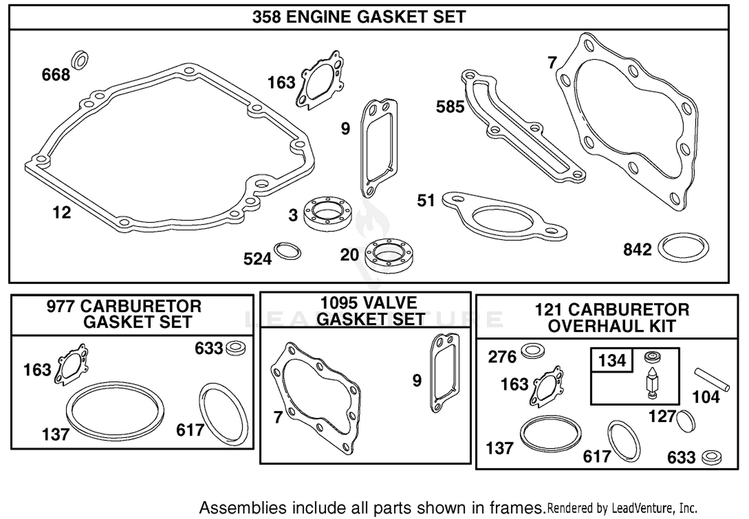 Gasket Assembly Briggs And Stratton Model 12f802-1770-B1