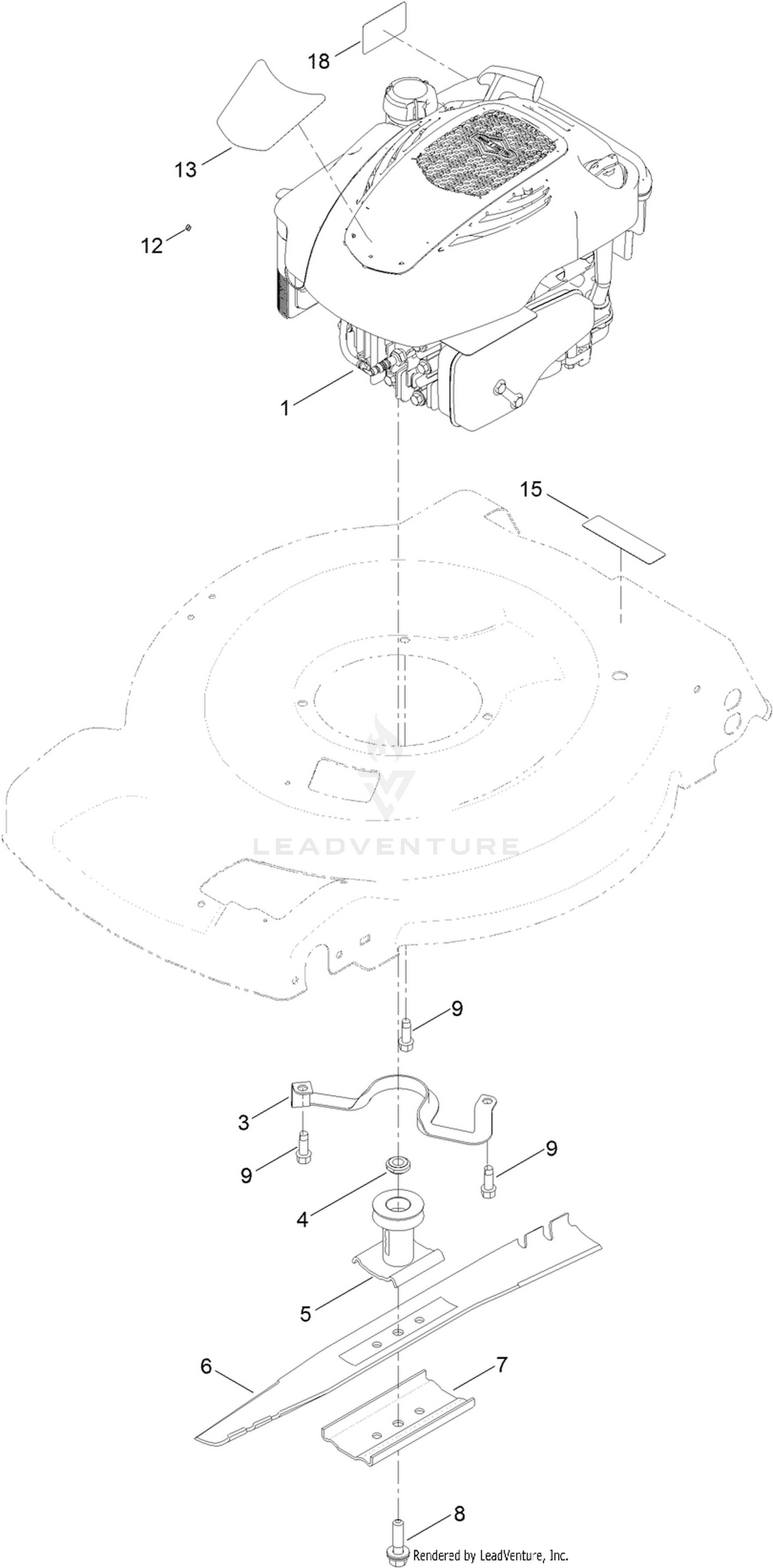 Engine and Blade Assembly