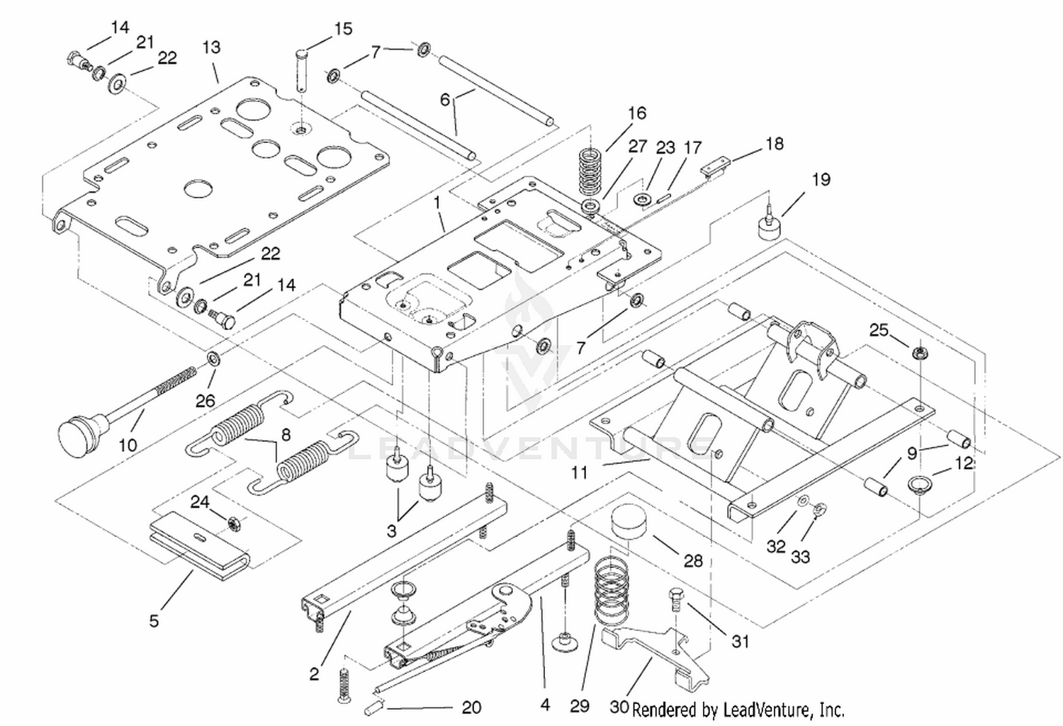 Seat Suspension Assembly No. 75-3000