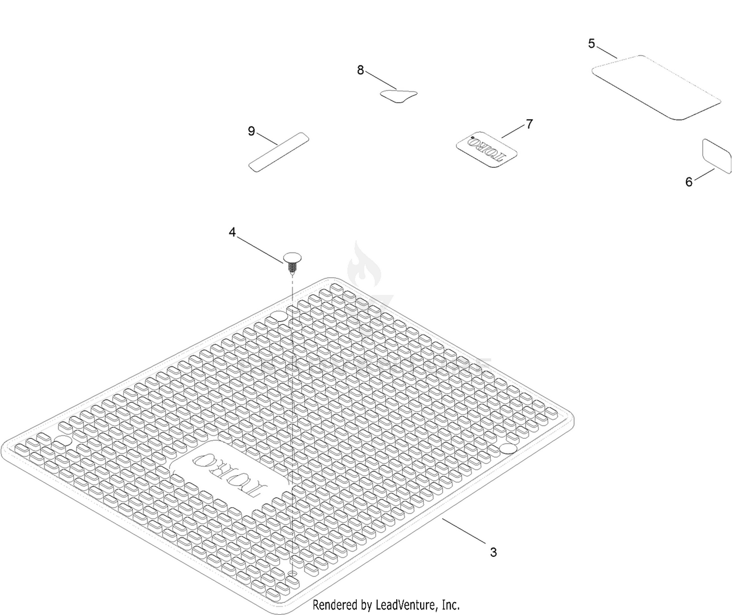 Model Specific Decals and Floormat Assembly