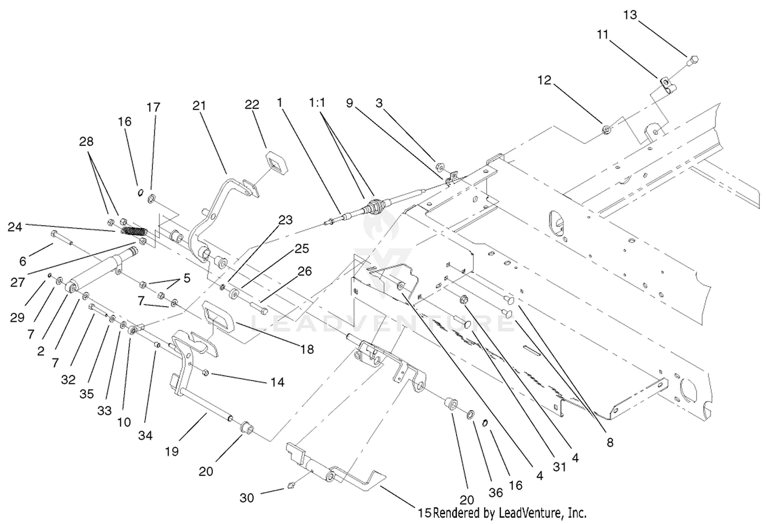 Traction Pedal Assembly