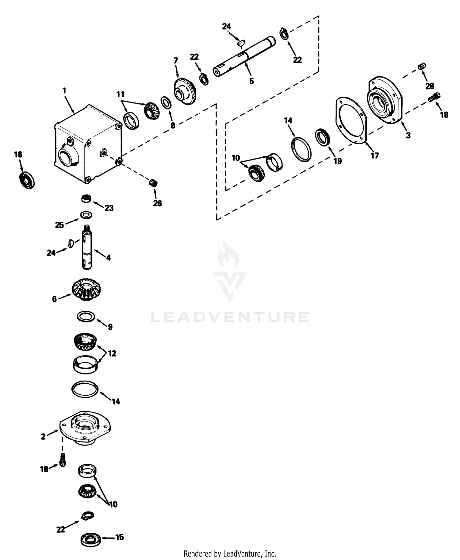 Gear Box Assembly Model No. 1100-010 (for Cutting Units Model No. 30753,30768  30747)