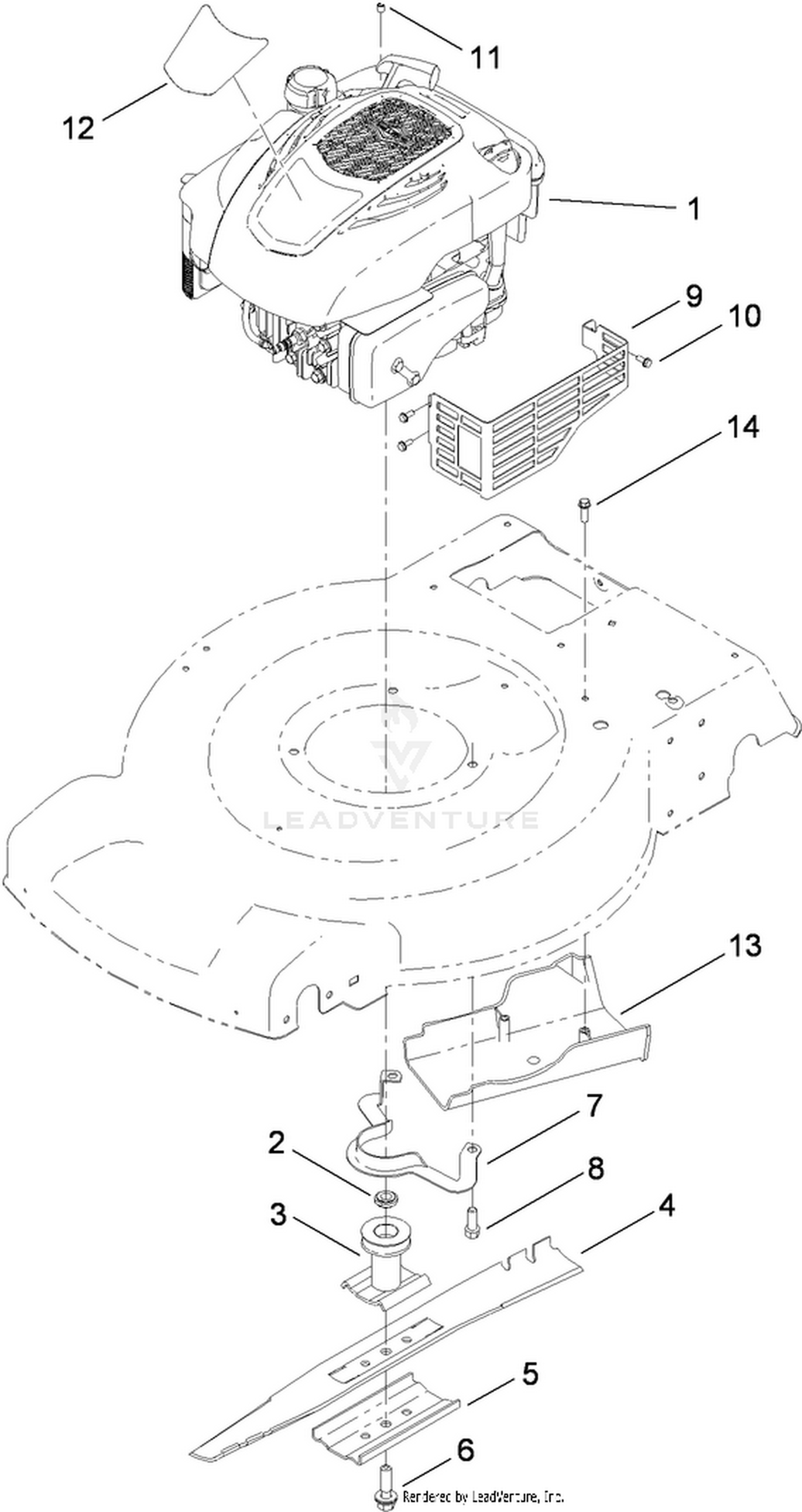 Engine and Blade Assembly