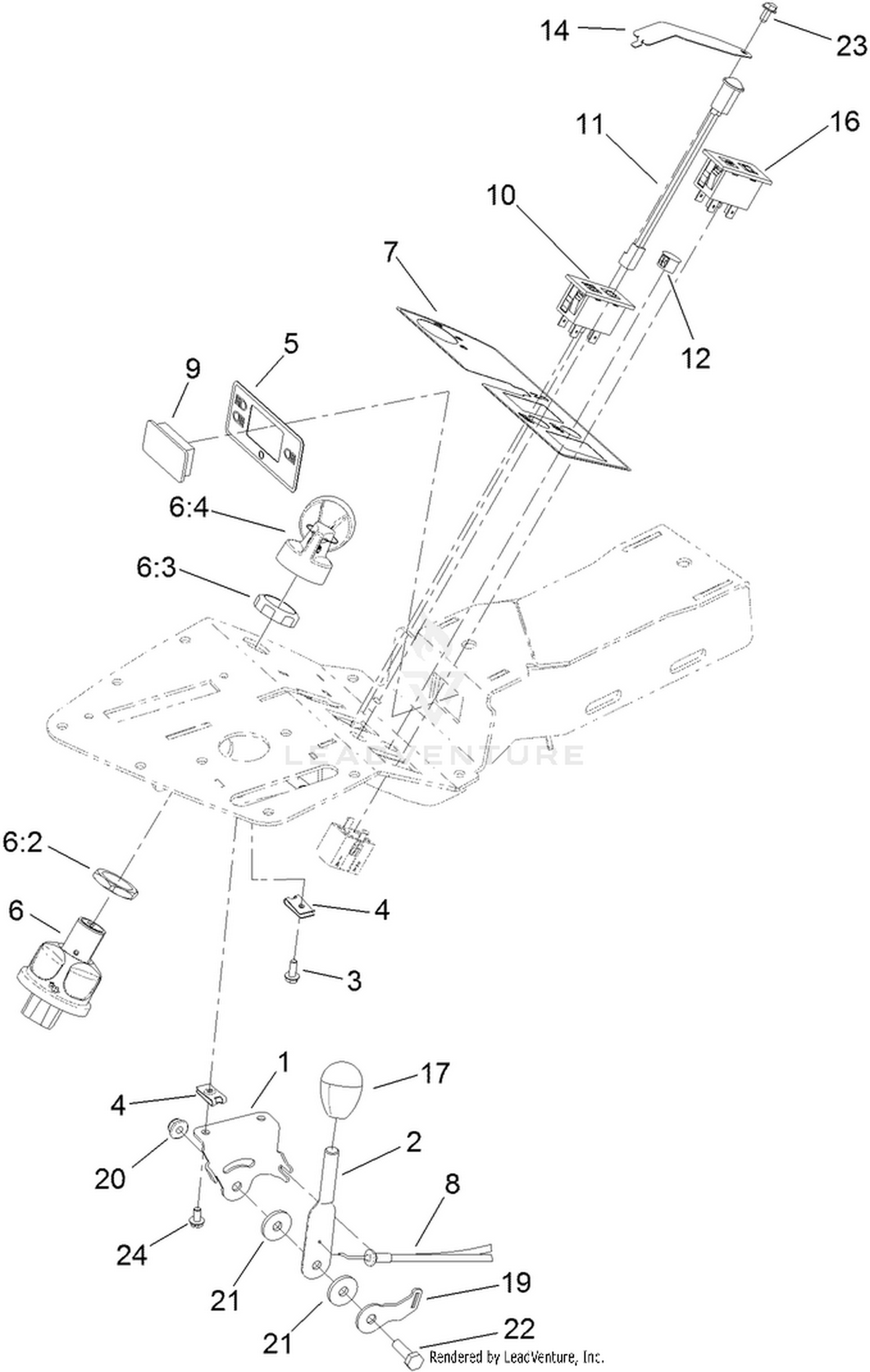 Ignition, Throttle and Choke Control Assembly