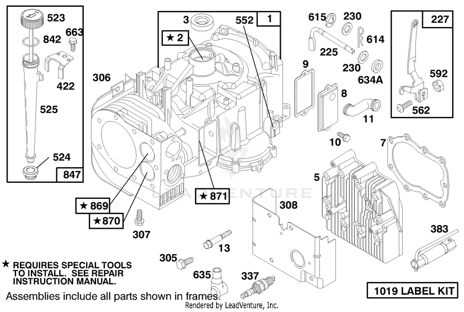 Engine Briggs  Stratton Model 283707-0156-01