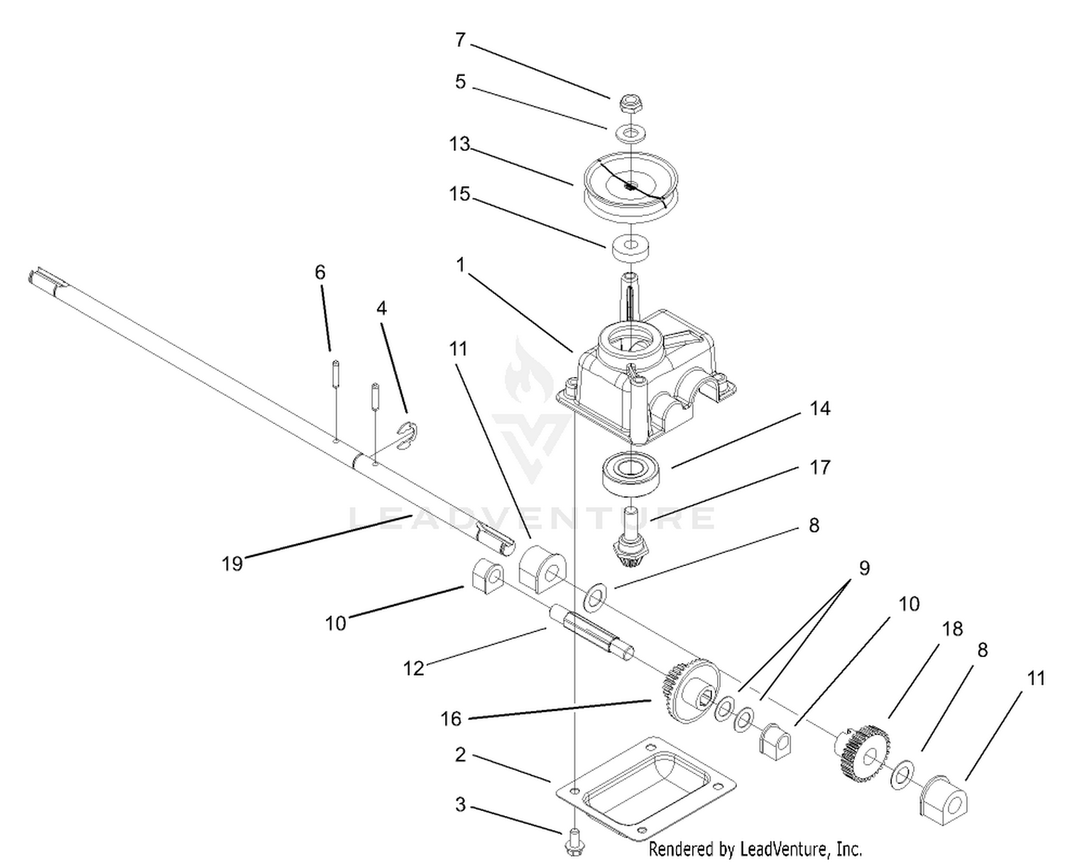 Gear Case Assembly No. 104-7674