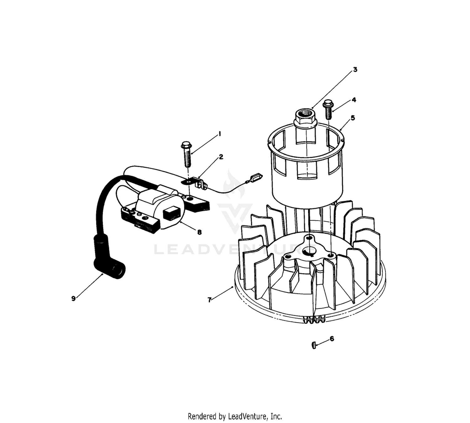 Magneto  Flywheel Assembly (model No. Vmh7)