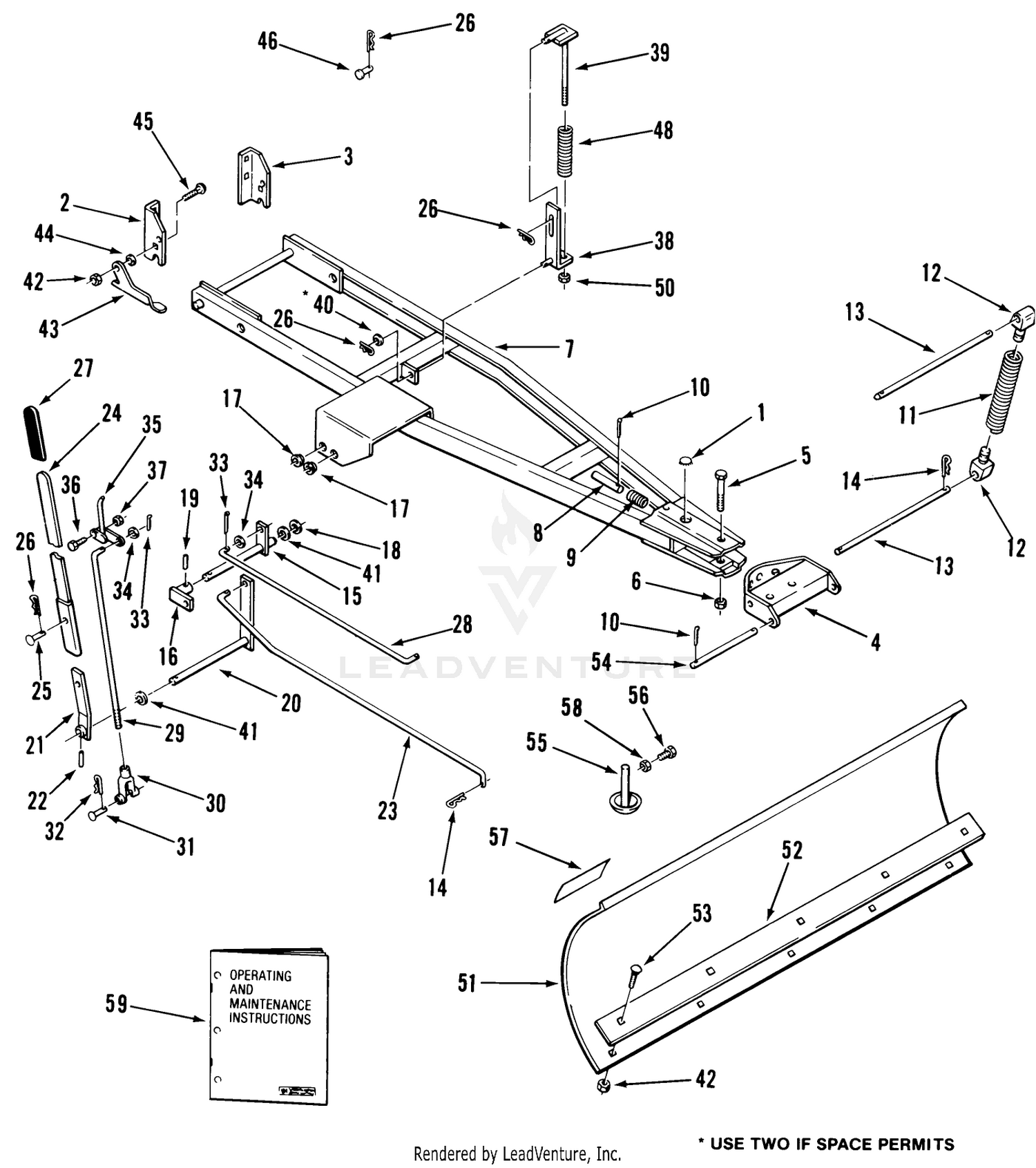 Snow/dozer Blade-56 In. (142 Cm) Vehicle Identification Number 06-56by01