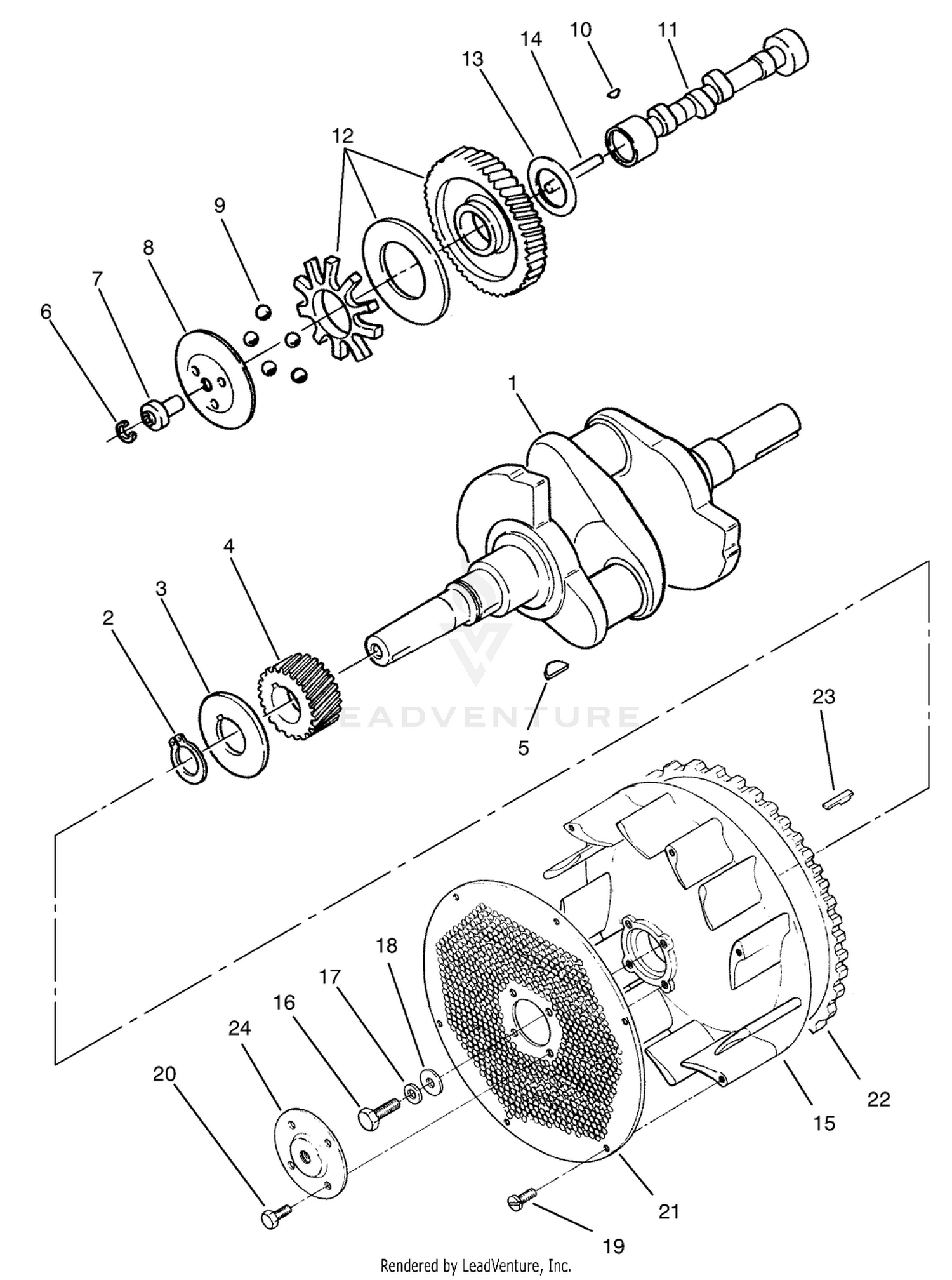 Crankshaft, Camshaft  Flywheel Assembly