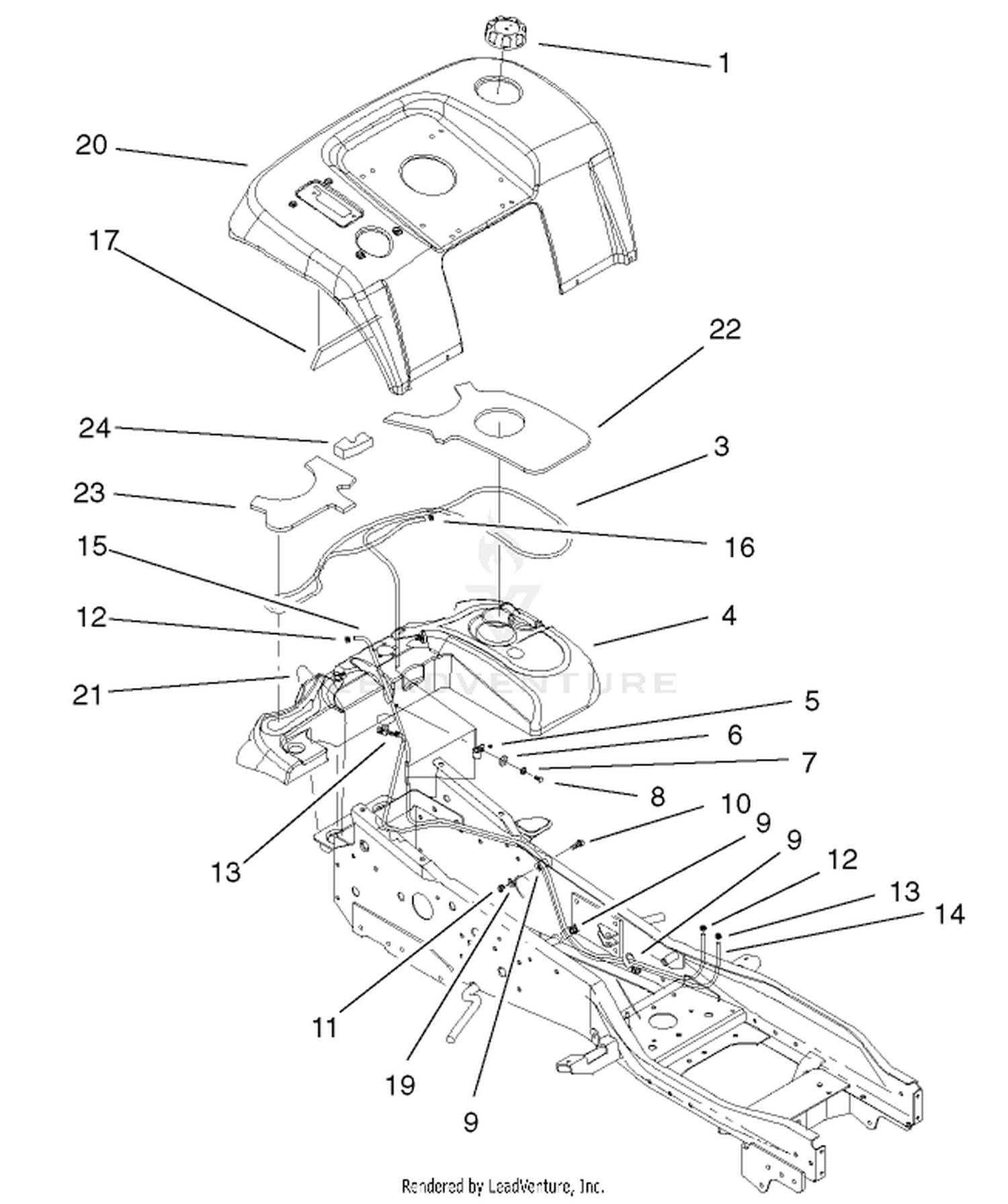 Fender  Fuel System Assembly