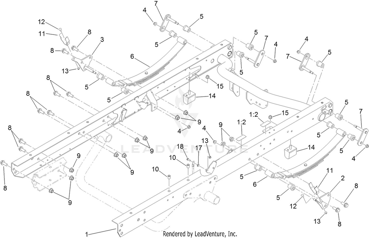 Rear Frame and Suspension Assembly