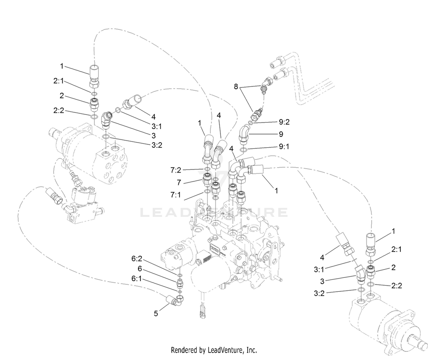 Hydraulic Hose Routing Assembly