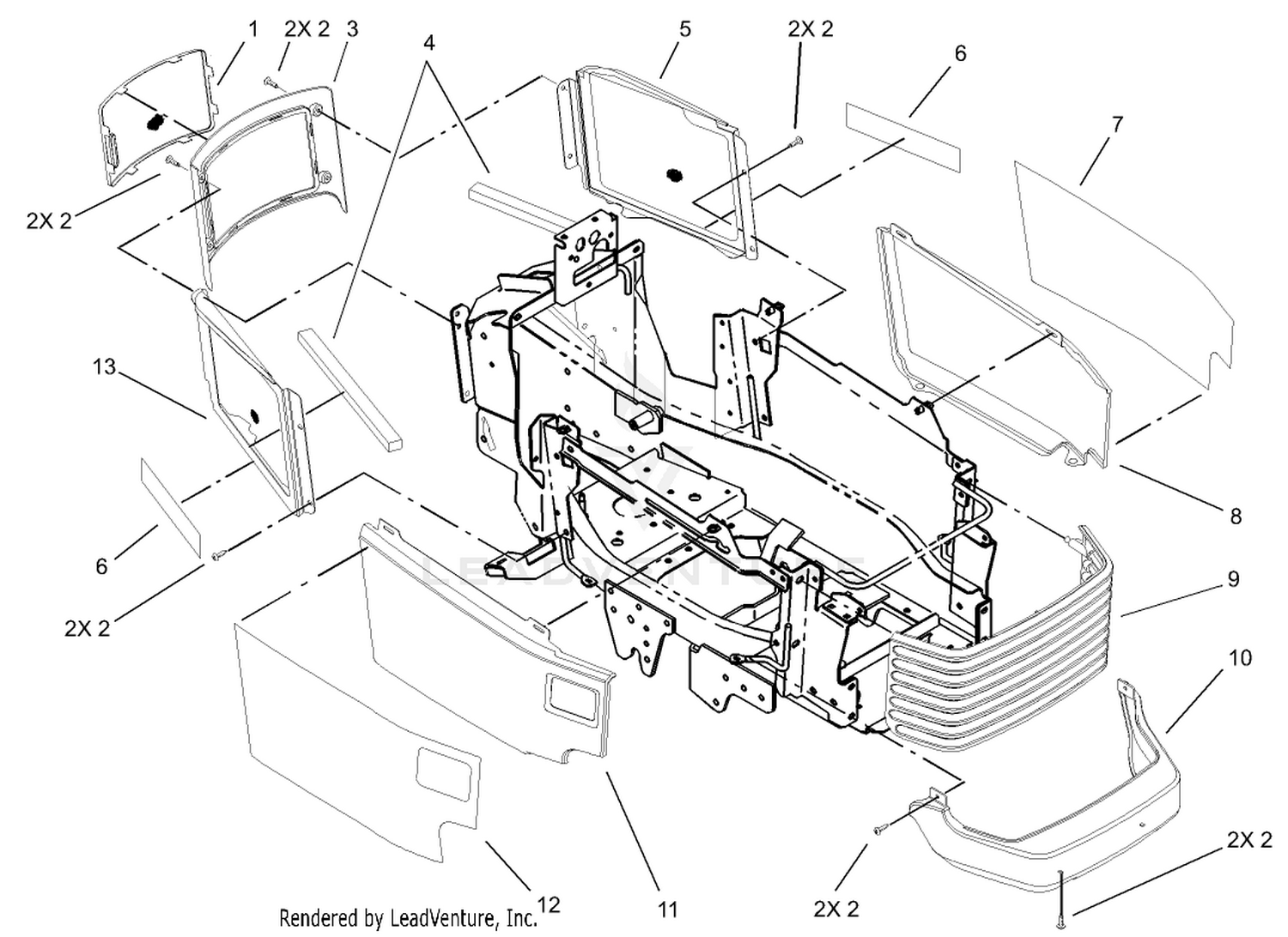 Grill and Side Panel Assembly