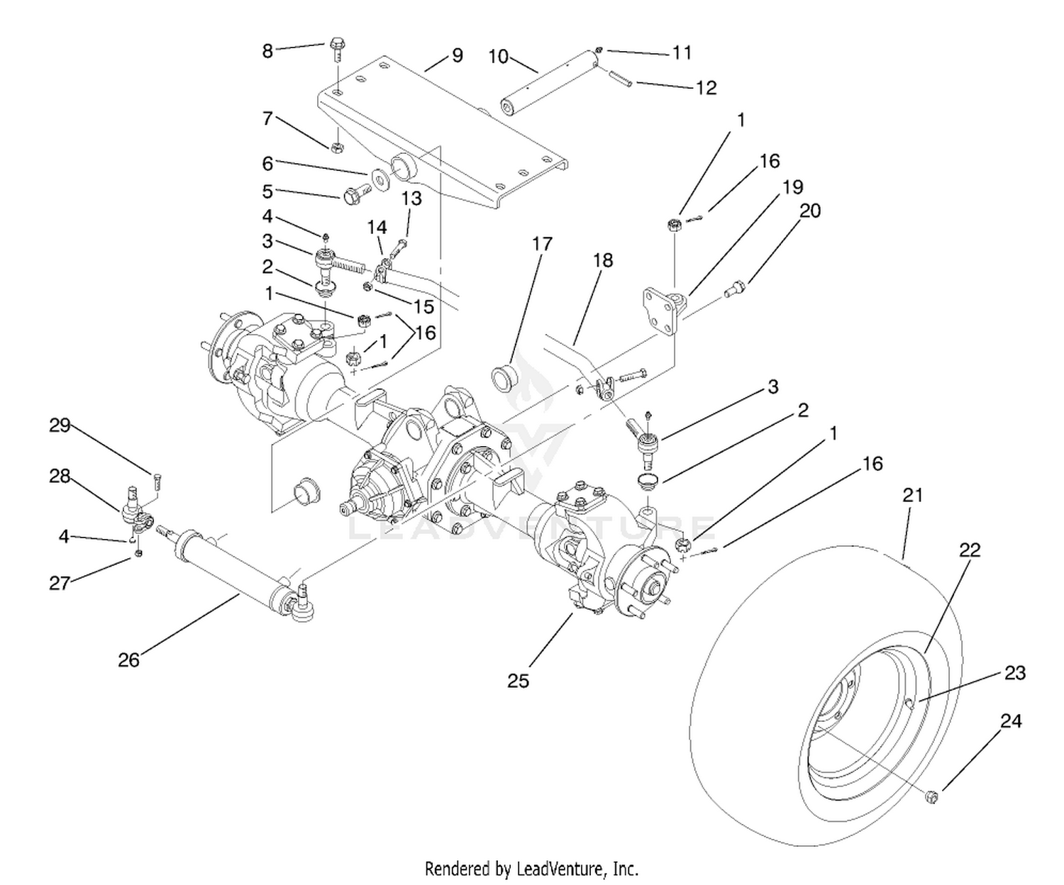 Rear Axle Assembly (model No. 30302)