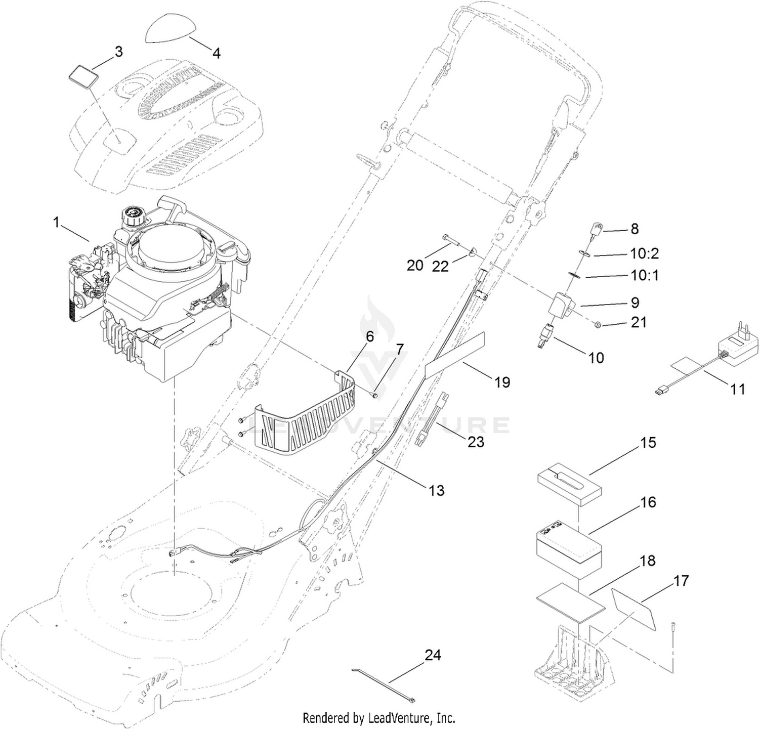 Engine and Electrical Assembly