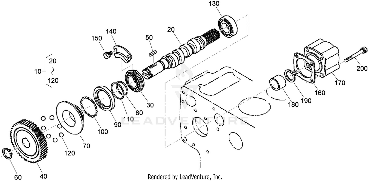Fuel Camshaft and Governor Shaft Assembly
