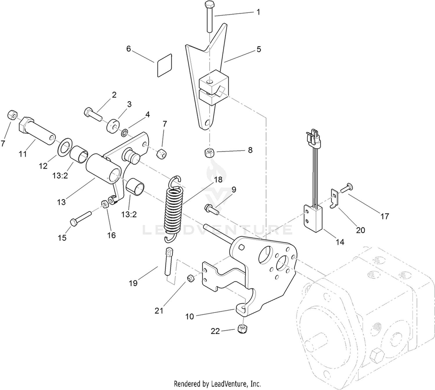 Pump Control Lever Assembly