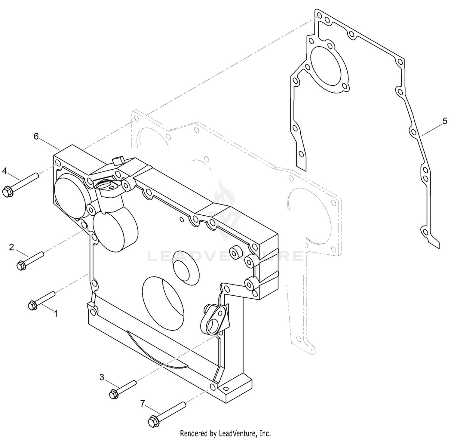 Engine Gear Case Front Cover Assembly