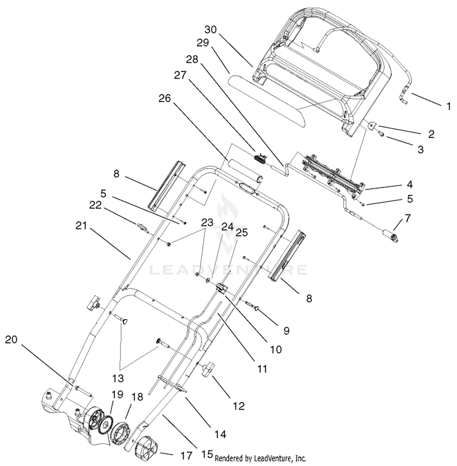 Self Propelled Handle And Controls Assembly