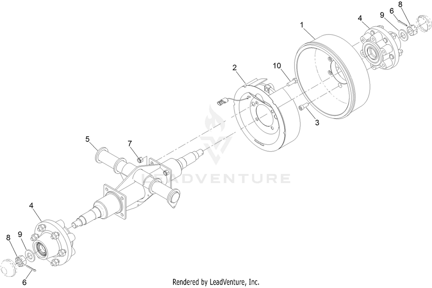 LH Shaft Assembly No. 120-9402