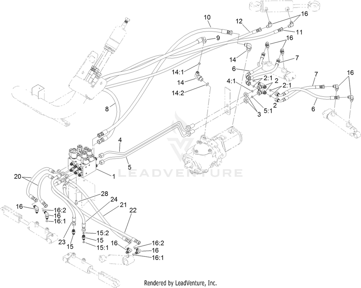 Lift Manifold and Steering Circuit Assembly