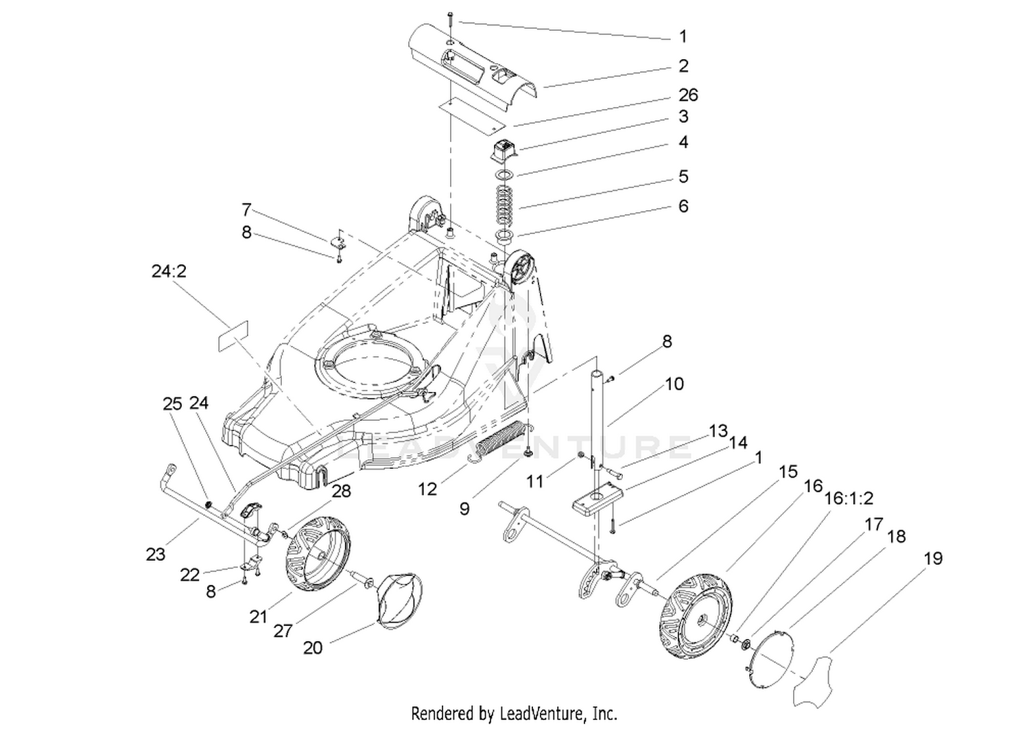 Height-Of-Cut and Wheel Assembly