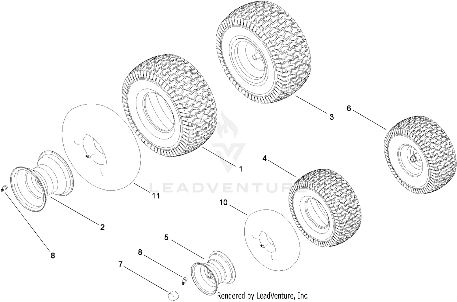Front and Rear Wheel Assembly