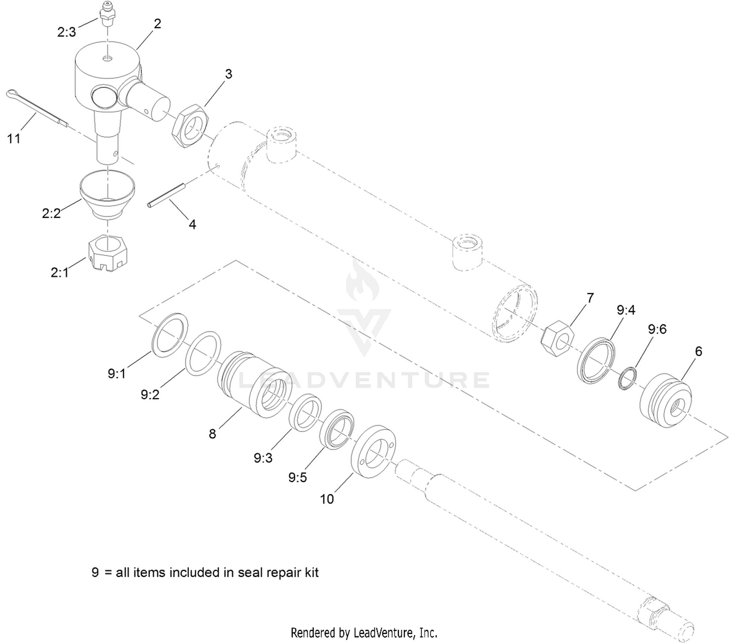 Hydraulic Cylinder Assembly No. 132-1308