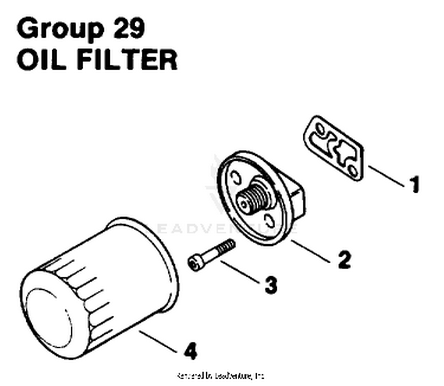 Engine Kohler Model No. Mv16s-Type Ps56519 Oil Filter Group 29