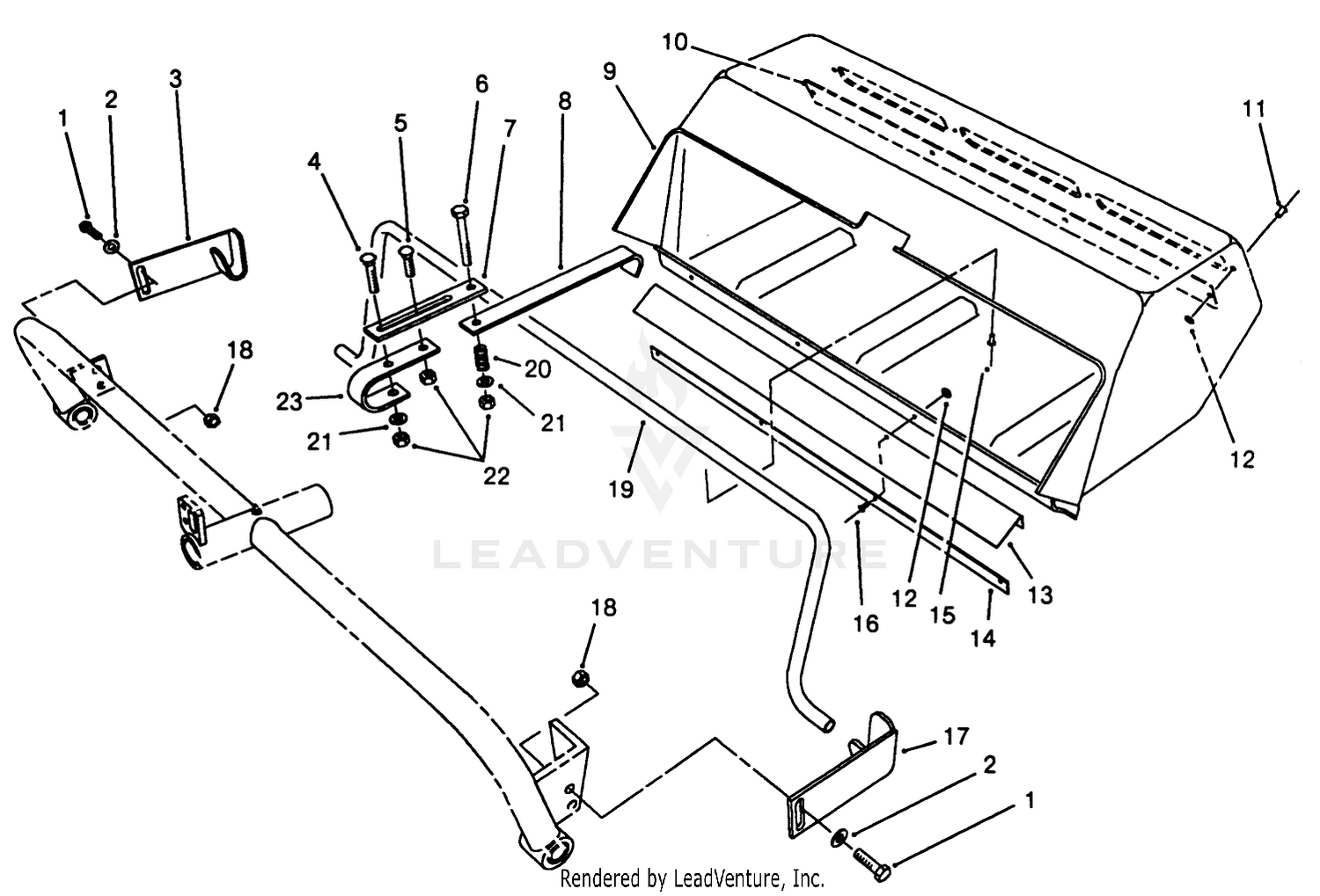 Grass Collection System Model 03433 (opt.) (cont.); (rear Cutting Unit Basket Assembly)