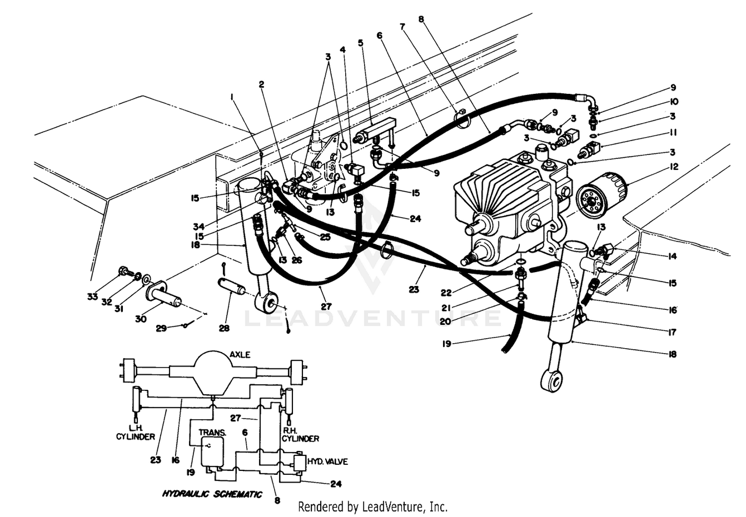 Hydraulic Valve And Liftarm Cylinders