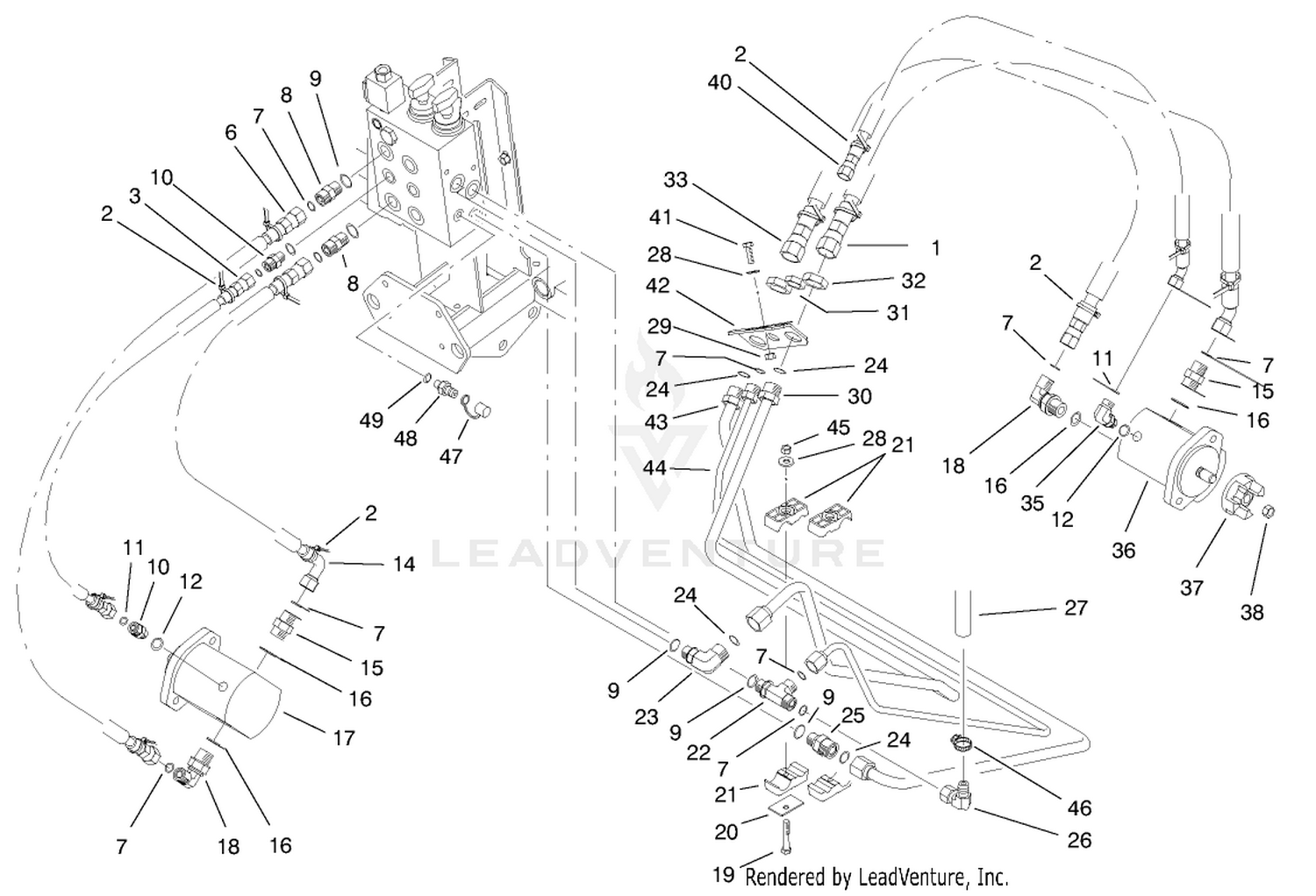 Cutting Unit Hydraulic Plumbing Assembly